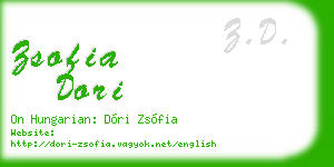 zsofia dori business card