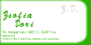 zsofia dori business card